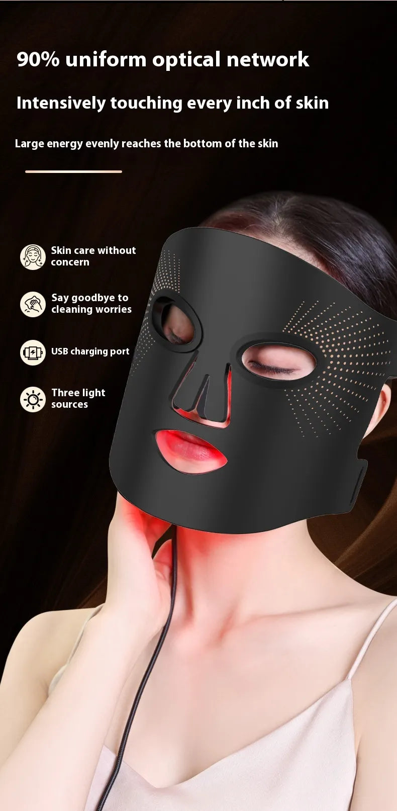 Red Light Therapy Silicone Photon Mask